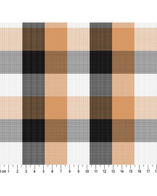 Tecido Nacional Coleção Xadrez Marrom