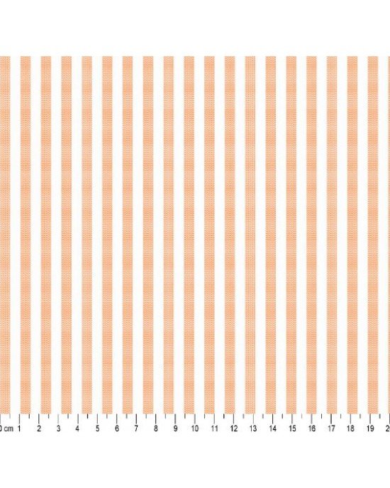 Tecido Fio Tinto Listrado L 229 cor - 1104 (Laranja)