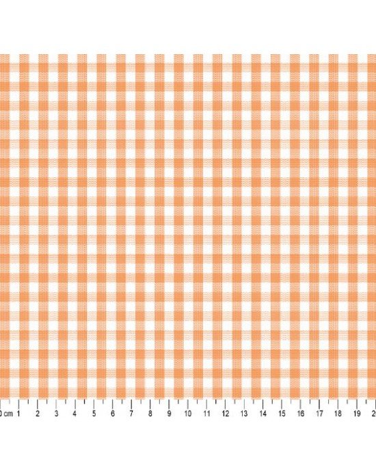 Tecido Fio Tinto Xadrez 9XM cor - 1130 (Laranja)