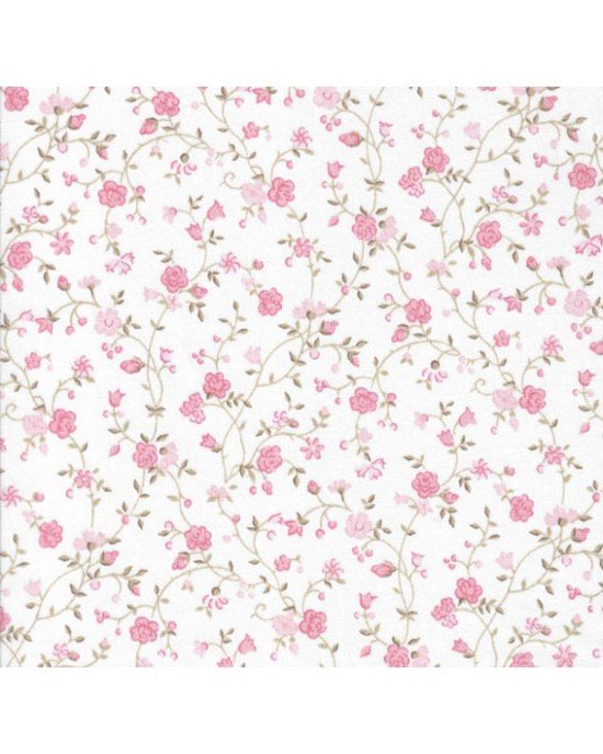 Tecido Estampado Floral Marina cor - 62 (Rosa)